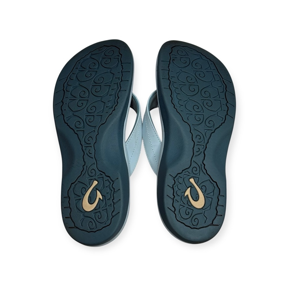 Olukai ʊ Ohana Wet Quick Dry Flip Flops ʊ Misty Light Powder Blue ʊ 8M 38 ʊ - Picture 12 of 16